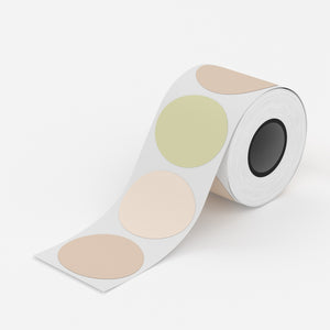 Niimbot Etikettrulle - Natur runda 50 x 50 mm, 145 st