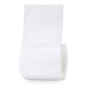 Runda Vita etiketter 50*50mm, 145 st