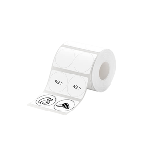 Vita etiketter runda, 13 mm, 315 st