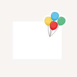 Etiketter Ballonger - 50 x 45 mm (160-pack)