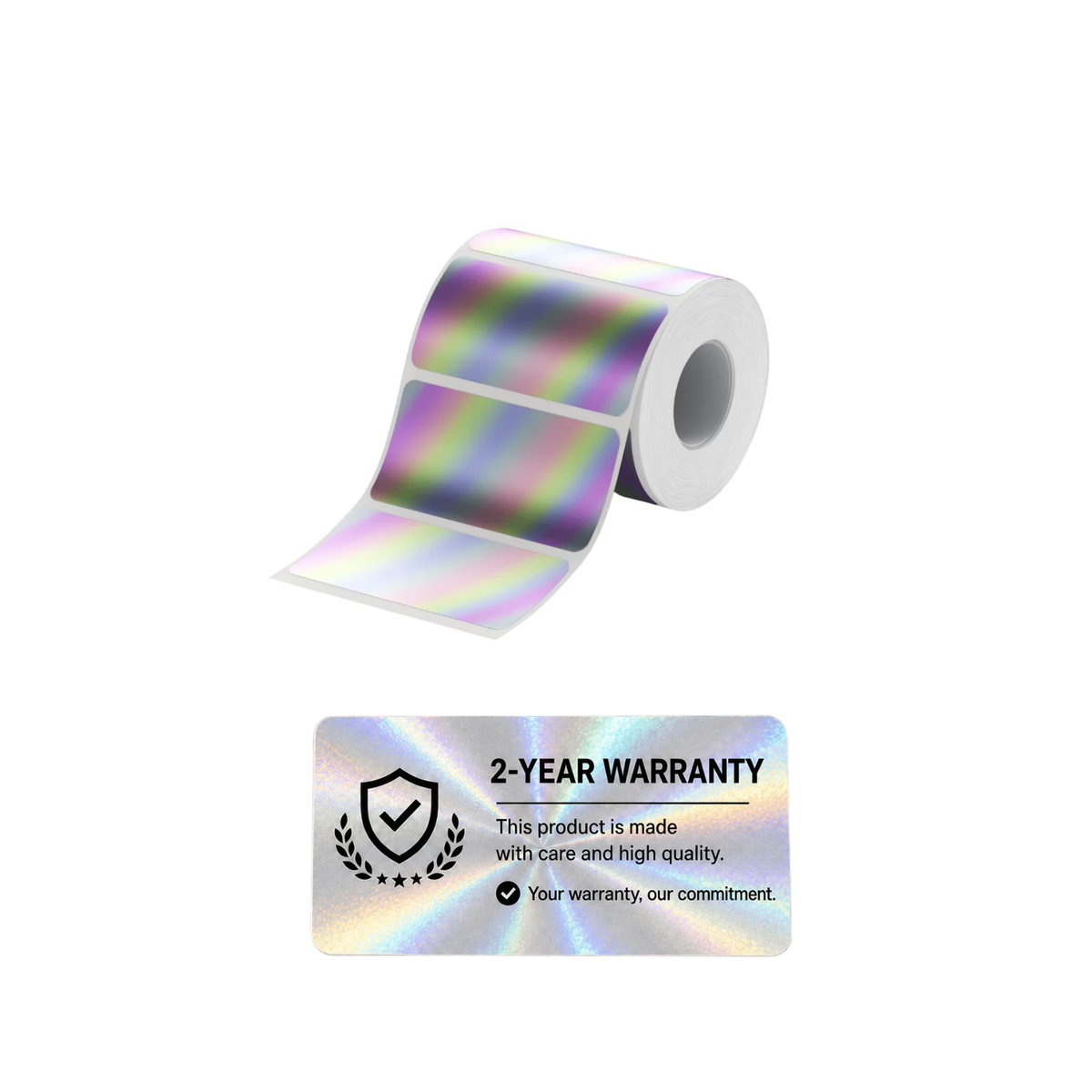 Holografiska silveretiketter – Laser Silver